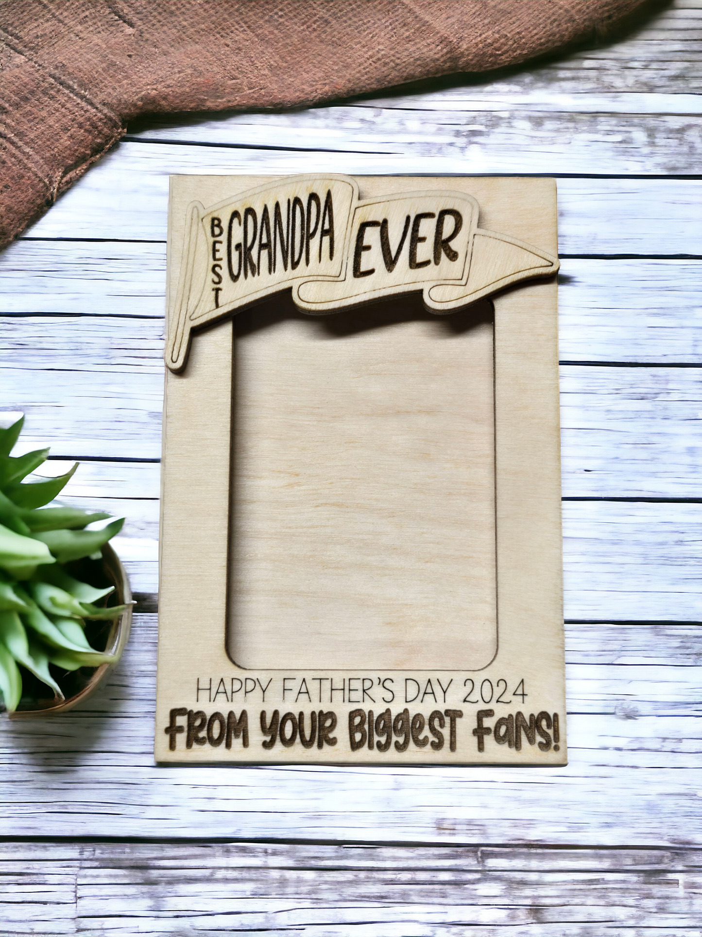 Best Dad Ever Banner Happy Father's Day Magnet or visor clip Personalized is for the top only title name