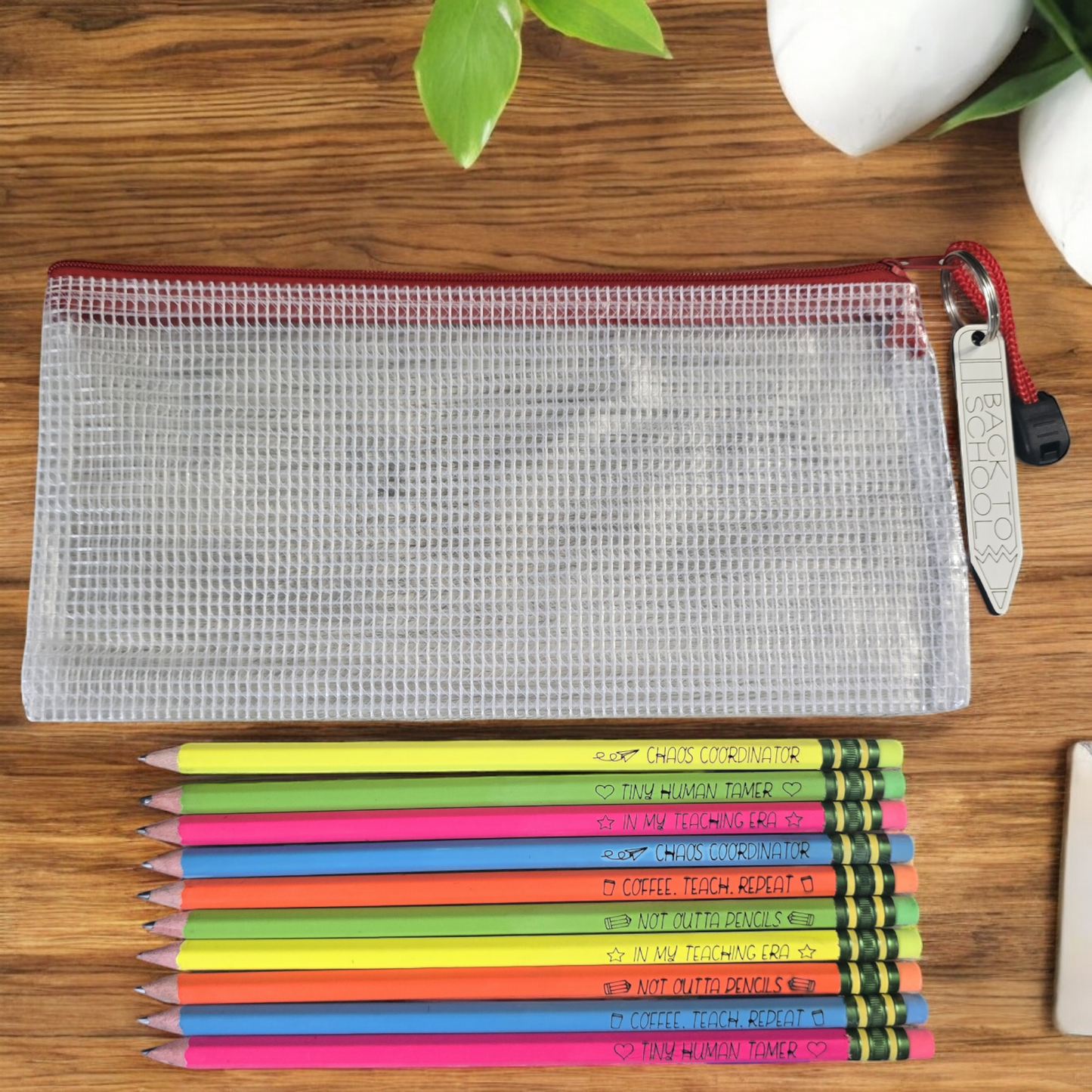 With bag Teacher Back to School pencils