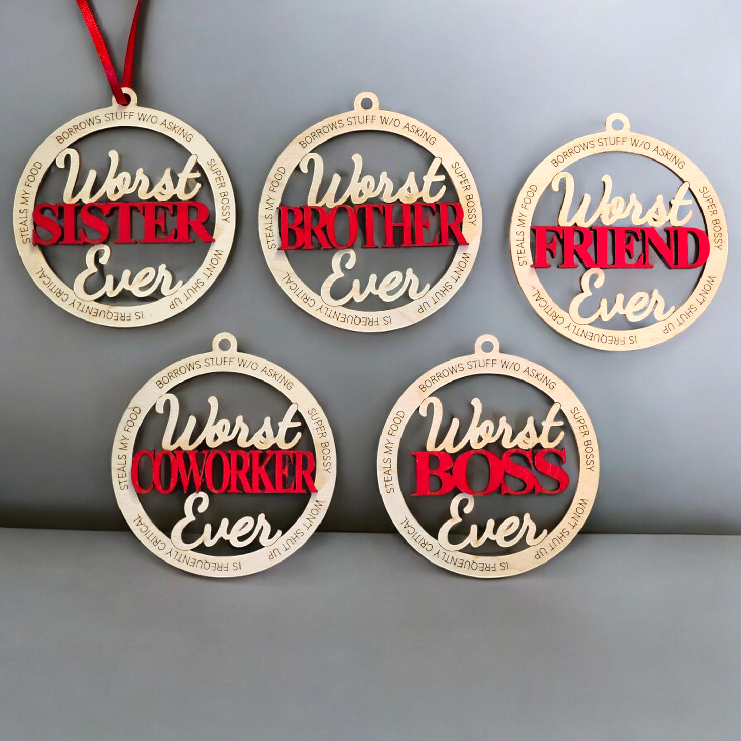 Worst Sister Ever Christmas Ornament