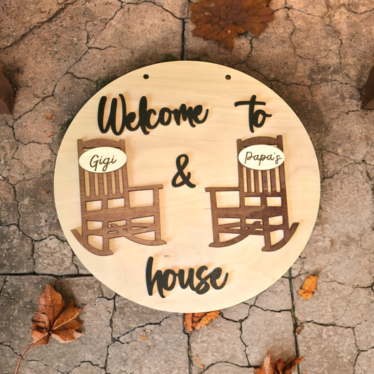 Welcome to Grandparents House Signs Personalized
