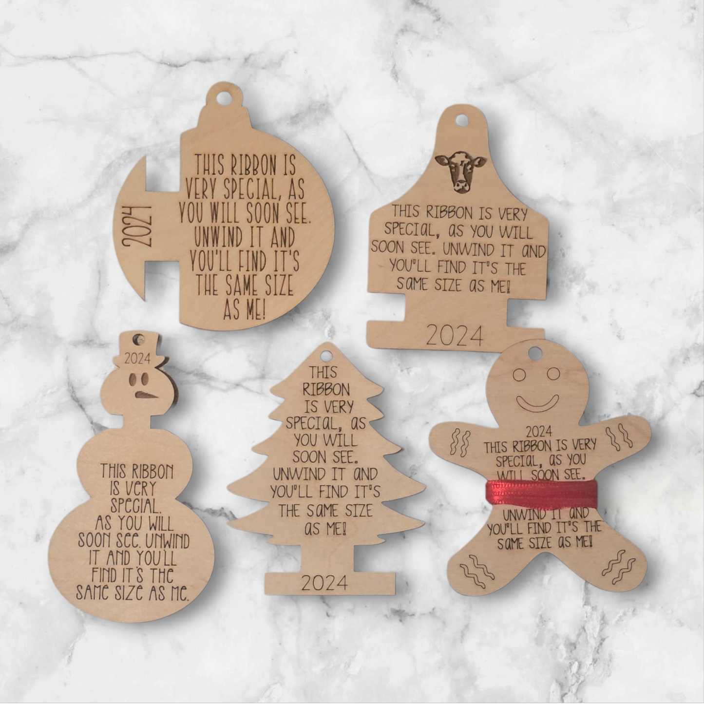 2024 Height Christmas Ornaments Multiple shapes
