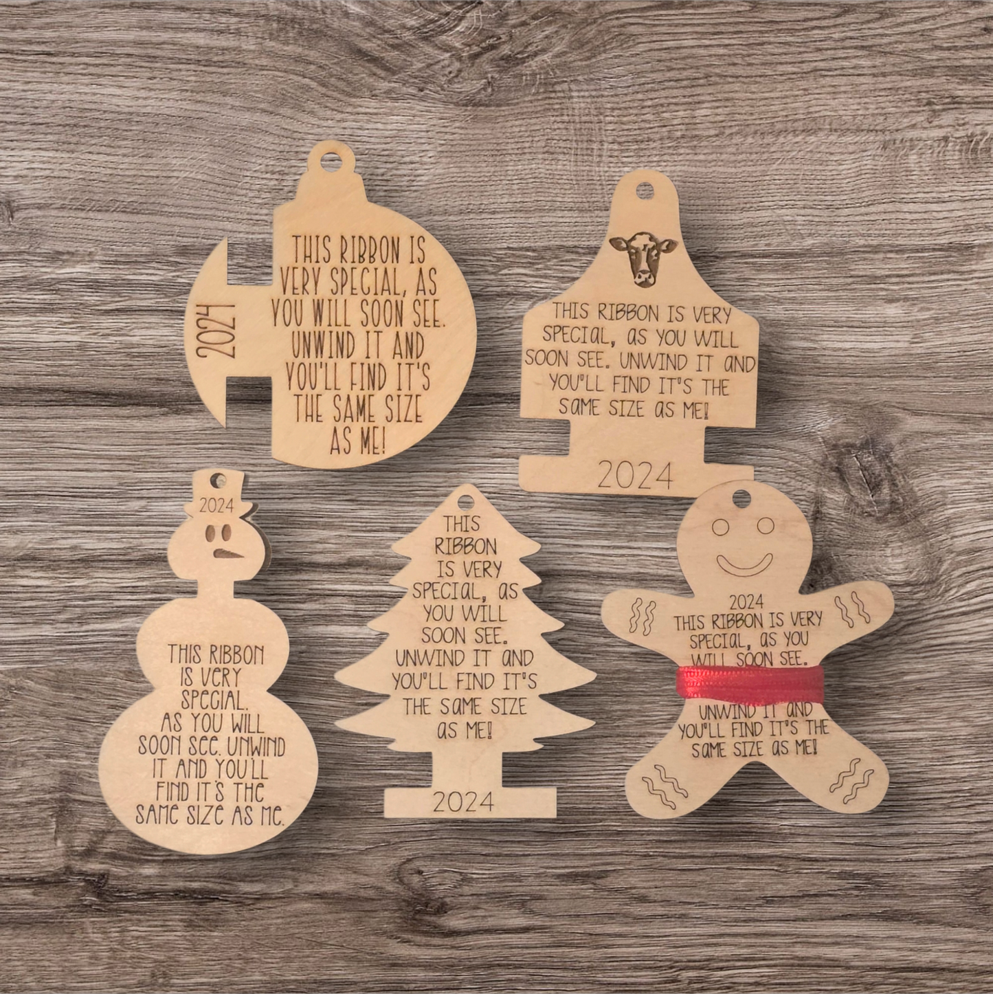 2024 Height Christmas Ornaments Multiple shapes