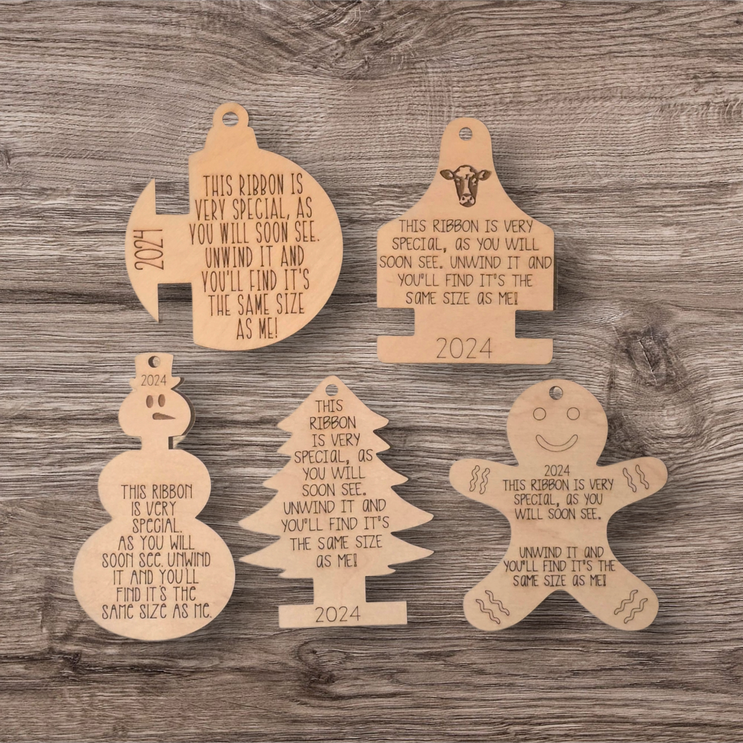 2024 Height Christmas Ornaments Multiple shapes