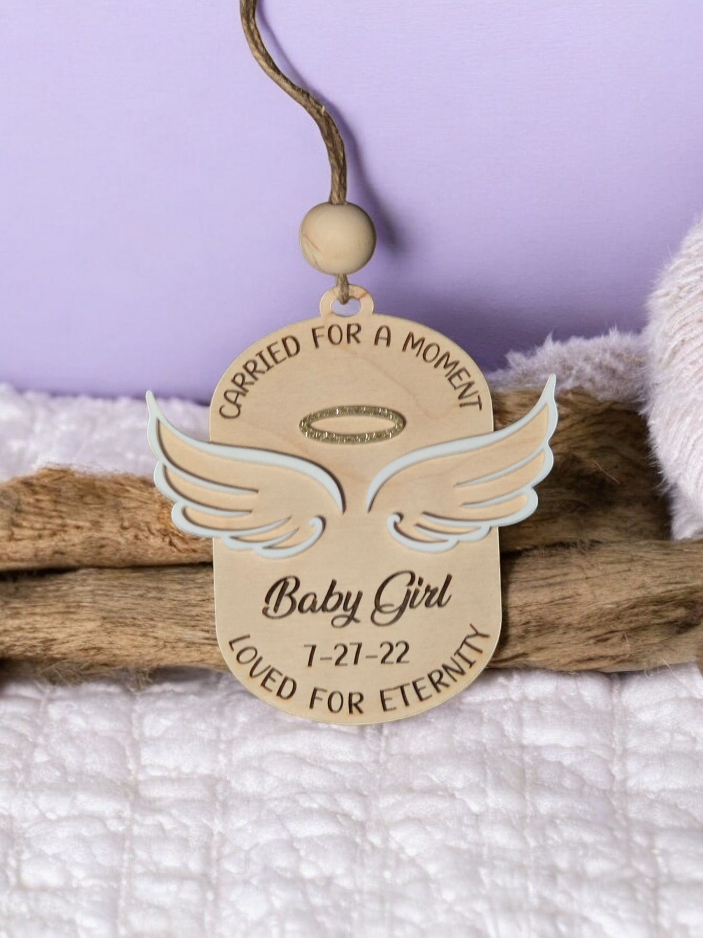 Angel Wings Memorial Christmas Ornament Personalized