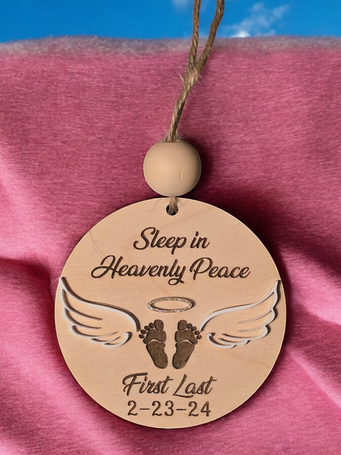 Angel Wings Memorial Christmas Ornament Personalized