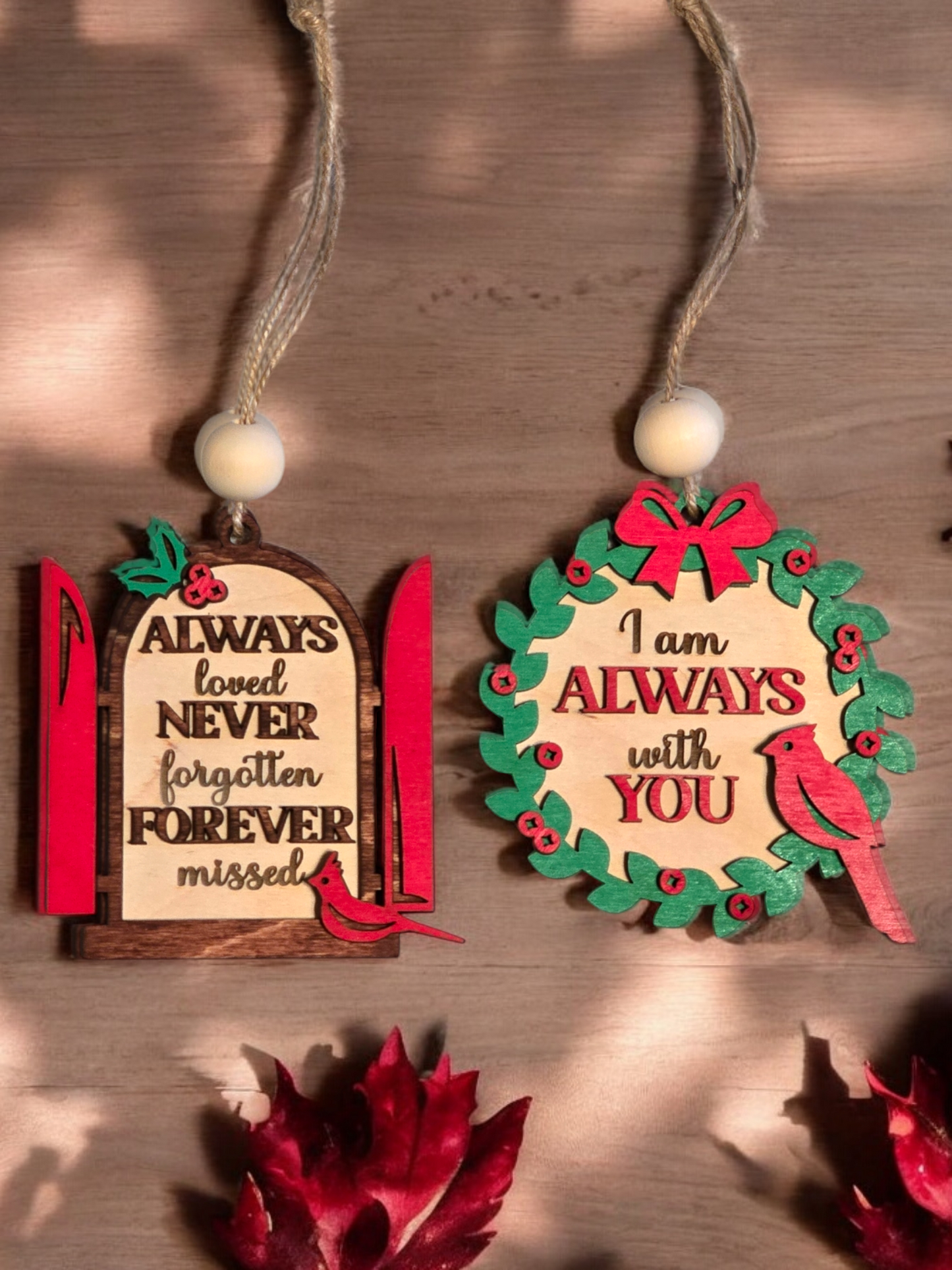 Cardinal Memorial Christmas Ornaments