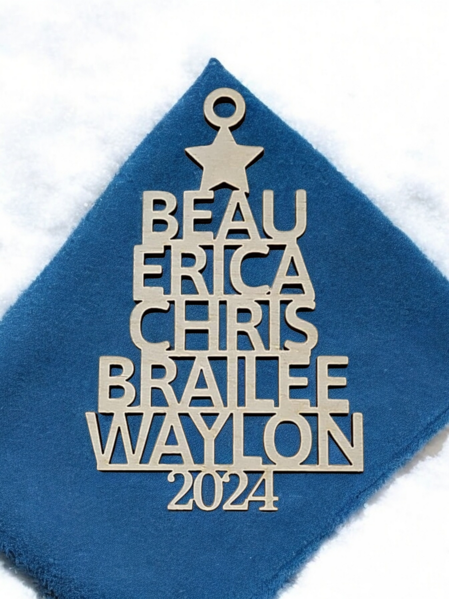 Christmas tree ornament personalized