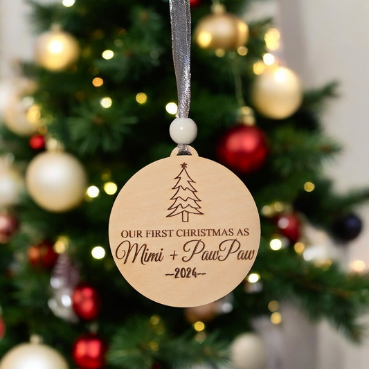 Our First Christmas as Personalized name 2024 Max of 2 names