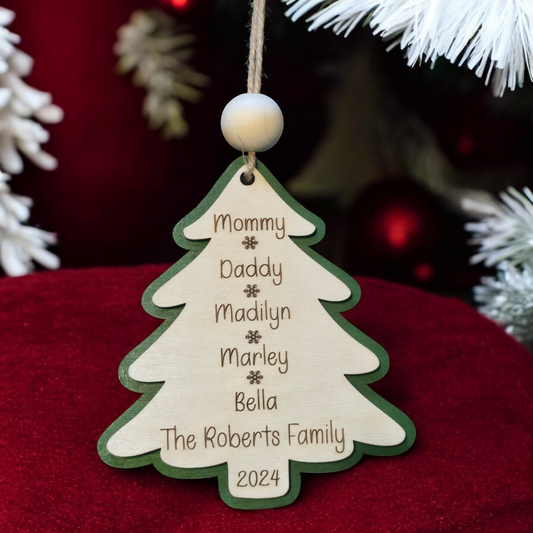 Family Tree 2 layer Personalized up to 6 names