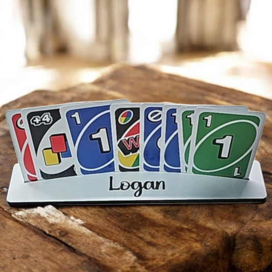 Personalized playing card holder