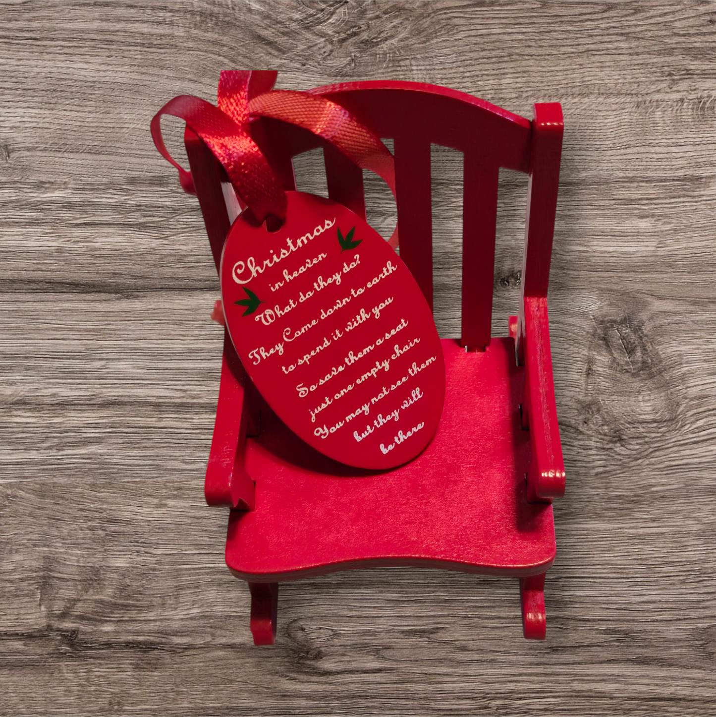 Christmas in Heaven chair ornaments 2 pieces