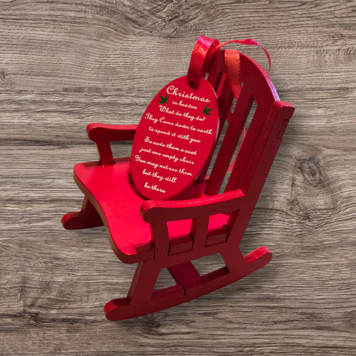 Christmas in Heaven chair ornaments 2 pieces