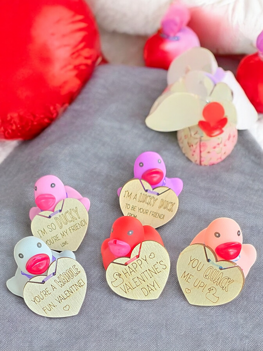 Valentine's Day Miniature ducks personalized