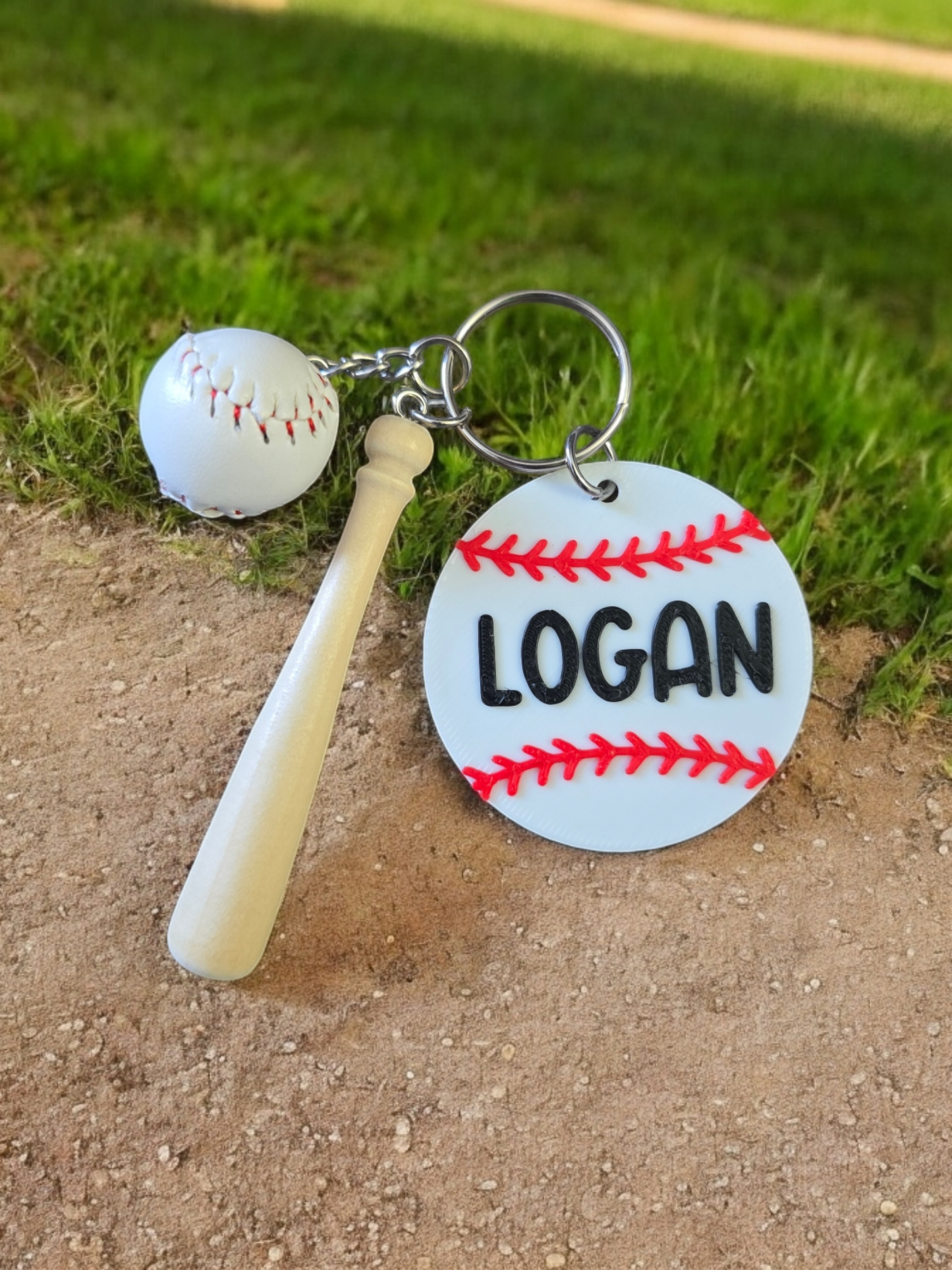 Baseball softball bat with 3D printed baseball or softball personalized