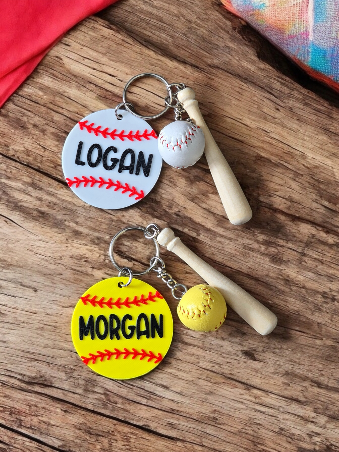 Baseball softball bat with 3D printed baseball or softball personalized