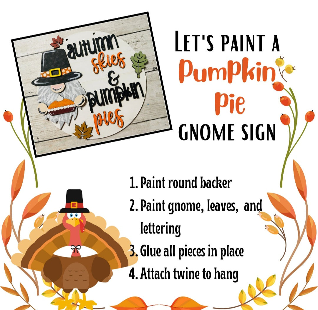 Welcome Fall Autumn skies Hello Winter Lantern DIY paint kit