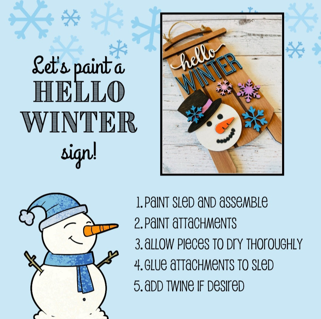 Welcome Fall Autumn skies Hello Winter Lantern DIY paint kit