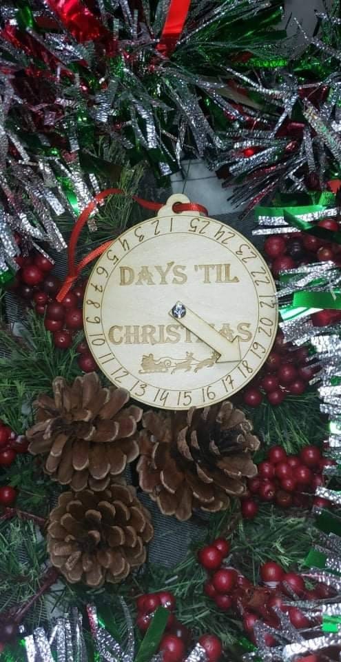 Days Til Christmas Countdown Ornament Meter