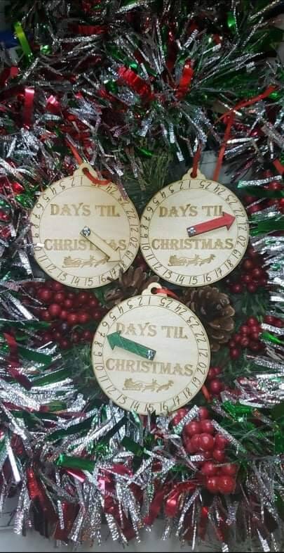 Days Til Christmas Countdown Ornament Meter