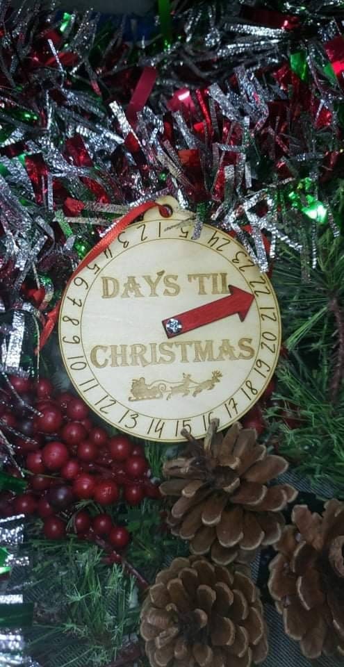 Days Til Christmas Countdown Ornament Meter