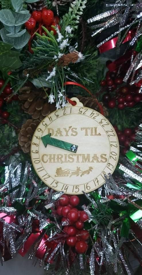 Days Til Christmas Countdown Ornament Meter