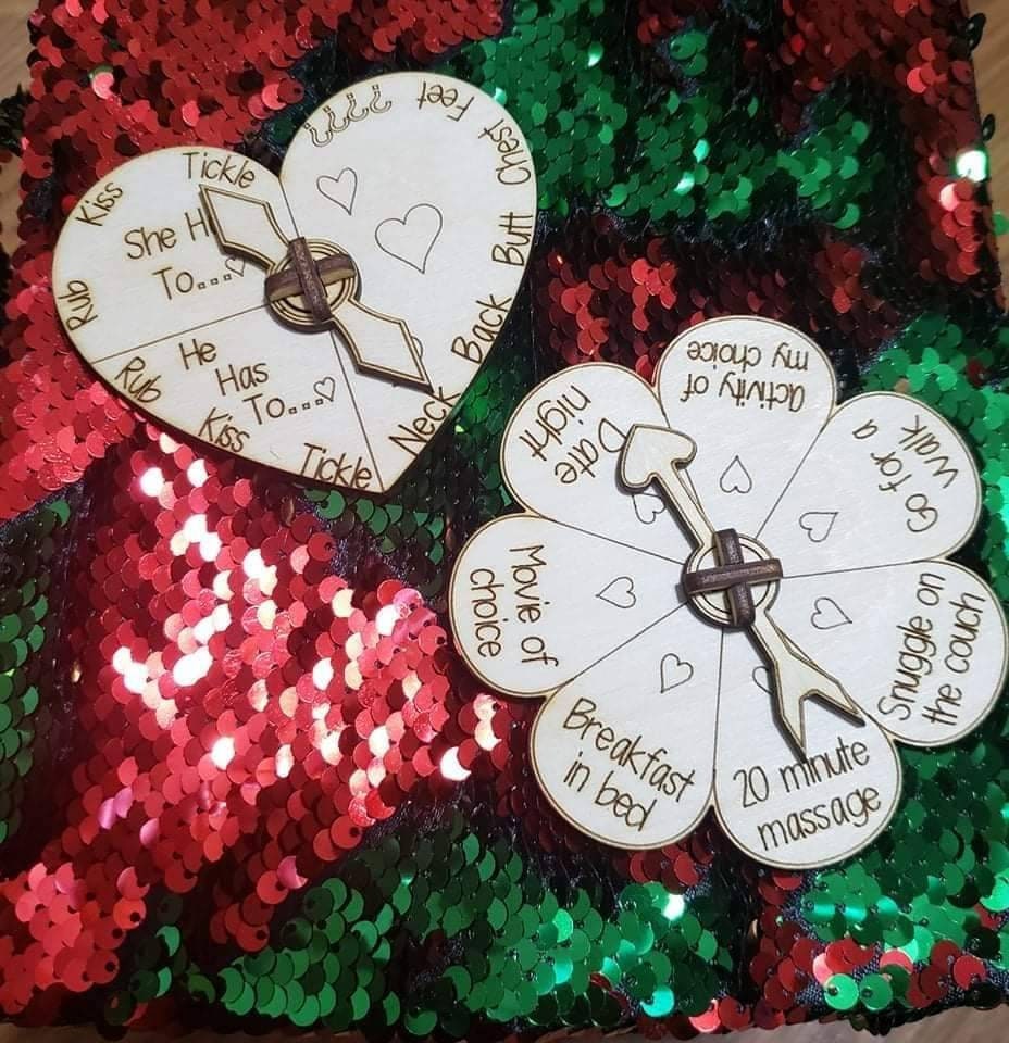Lovers Activity Spinner Game Perfect for Valentines.