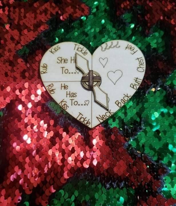 Lovers Activity Spinner Game Perfect for Valentines.