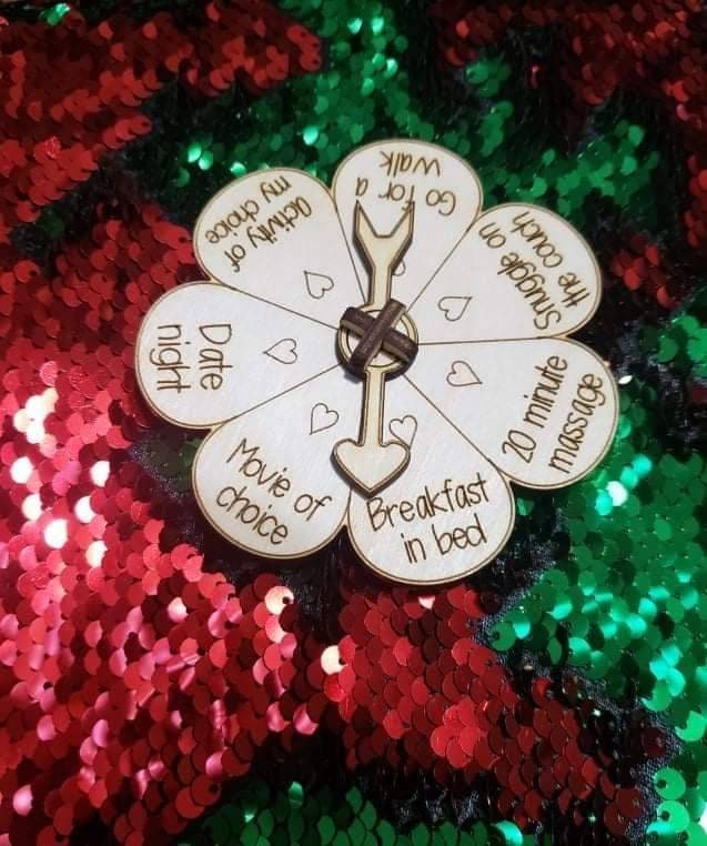 Lovers Activity Spinner Game Perfect for Valentines.