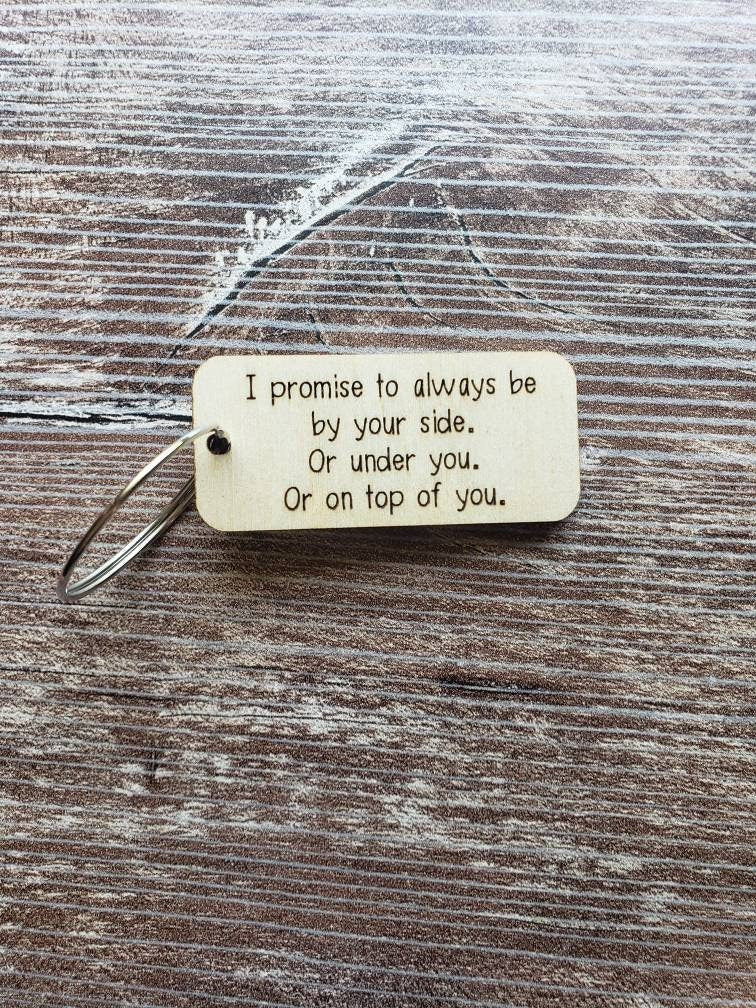 Wooden keychains sarcastic