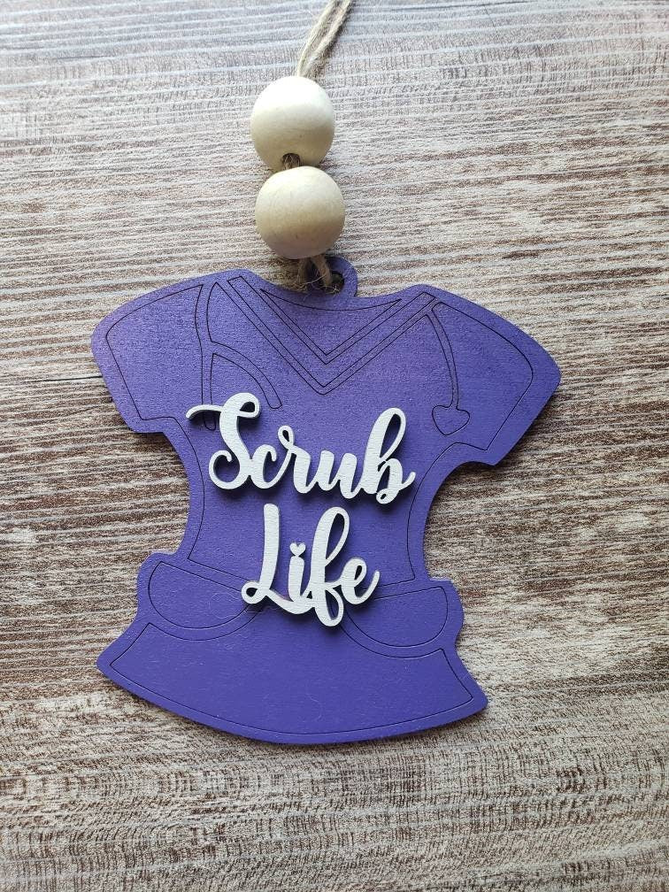 Scrub Life Ornament car charm Nurse