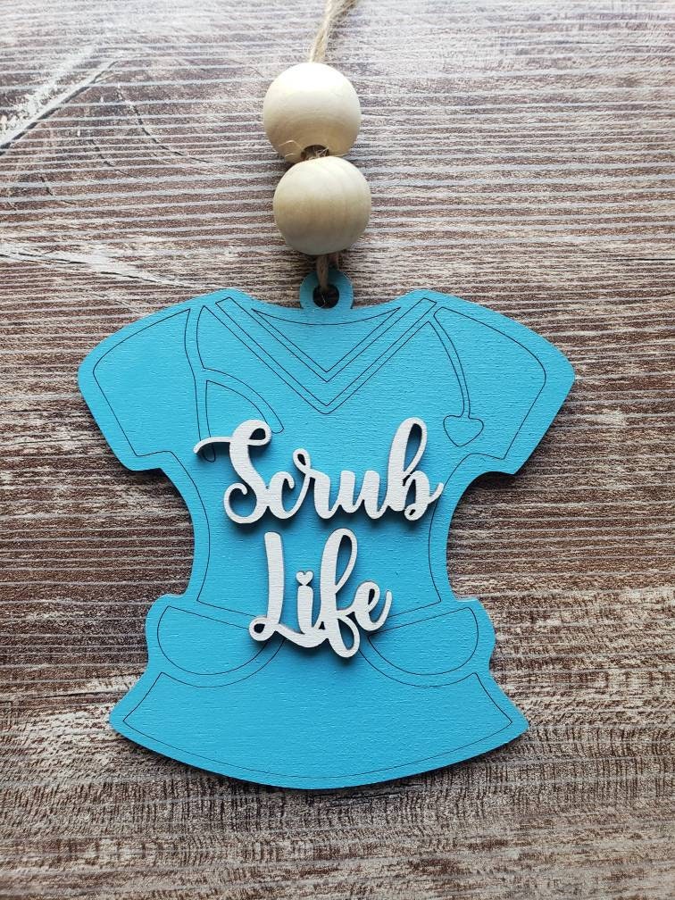 Scrub Life Ornament car charm Nurse