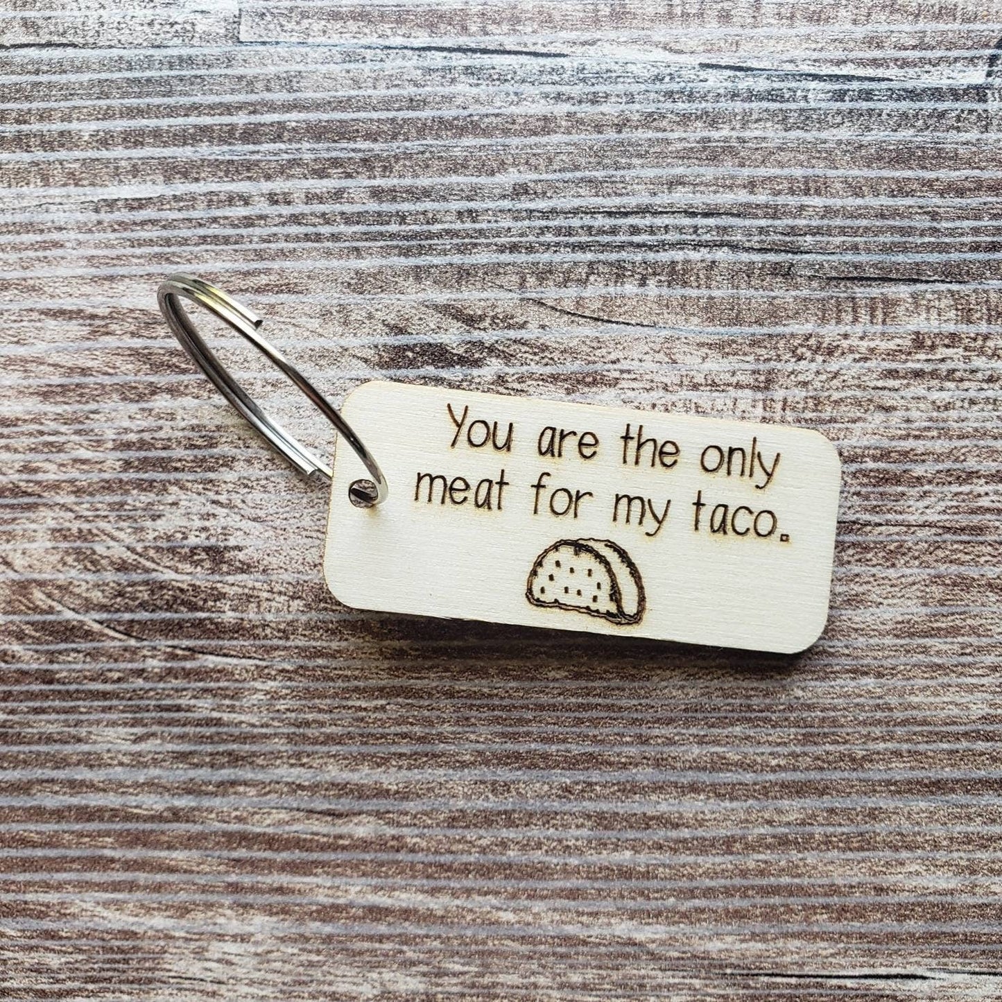 Wooden keychains sarcastic