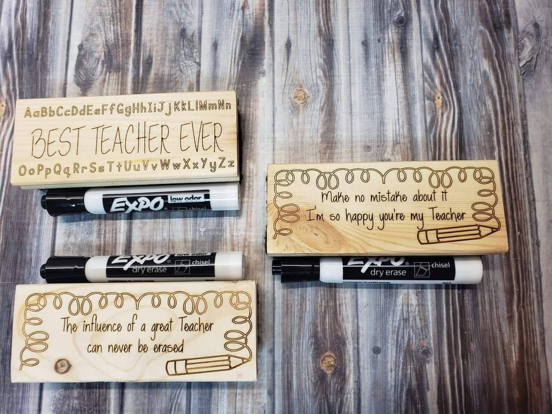 Teacher Erasers Personalized