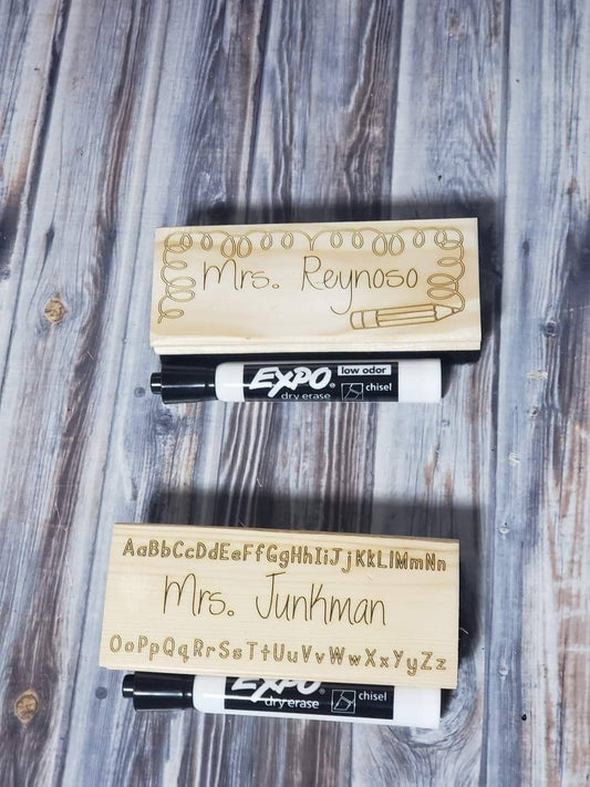 Teacher Erasers Personalized