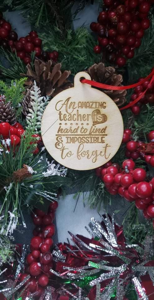 An Amazing Teacher and Principal Christmas Ornament