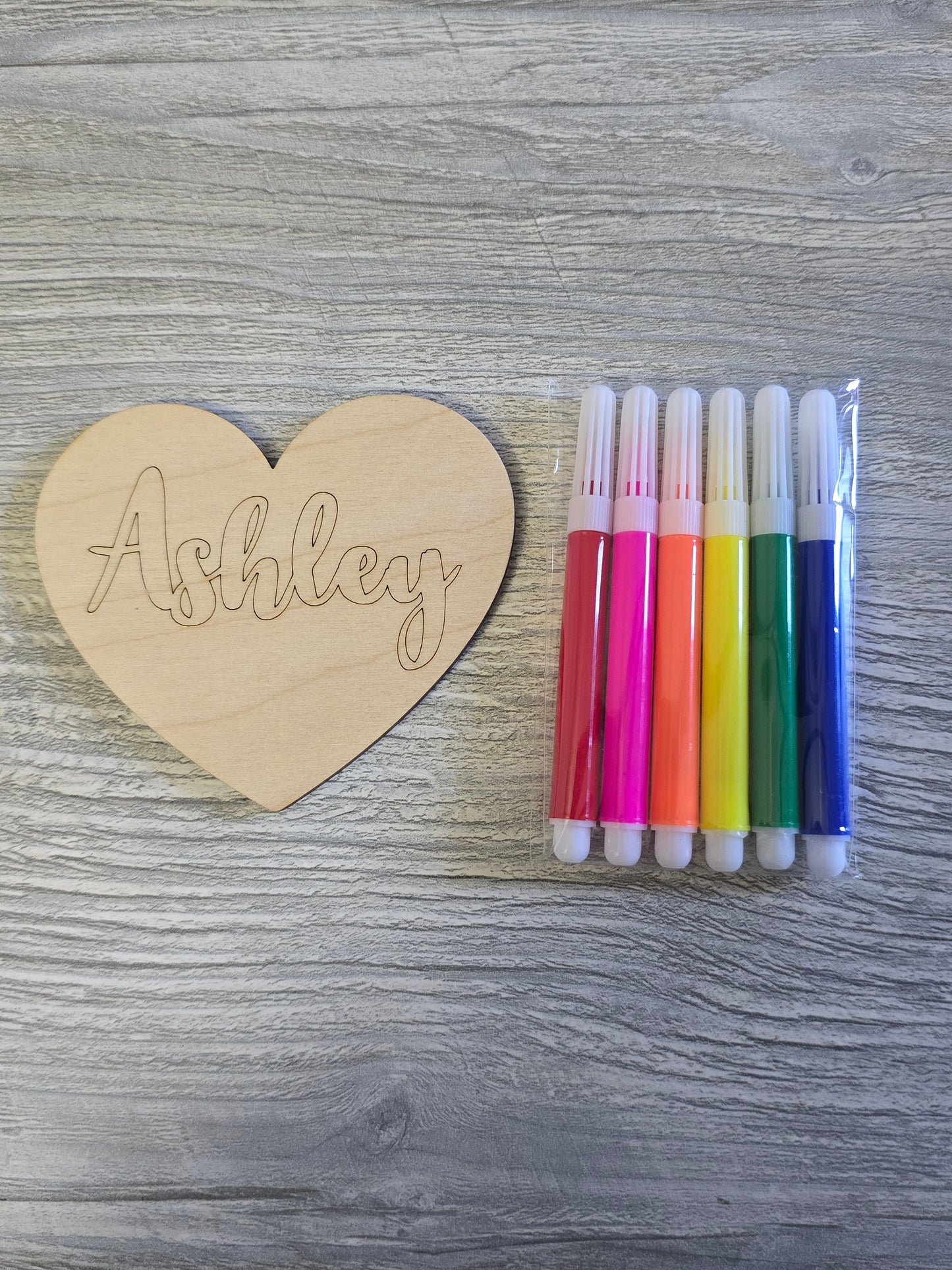 Valentine's Day DIY paint kit hearts personalized with name