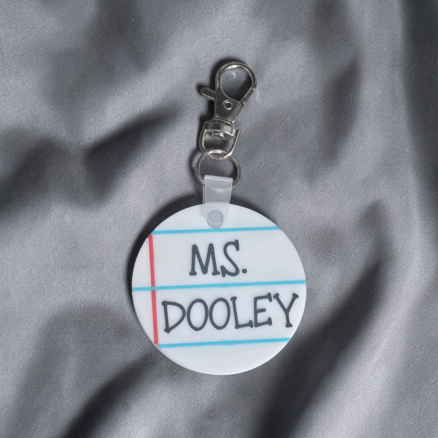 3D printed Notebook teacher keychain or magnet personalized