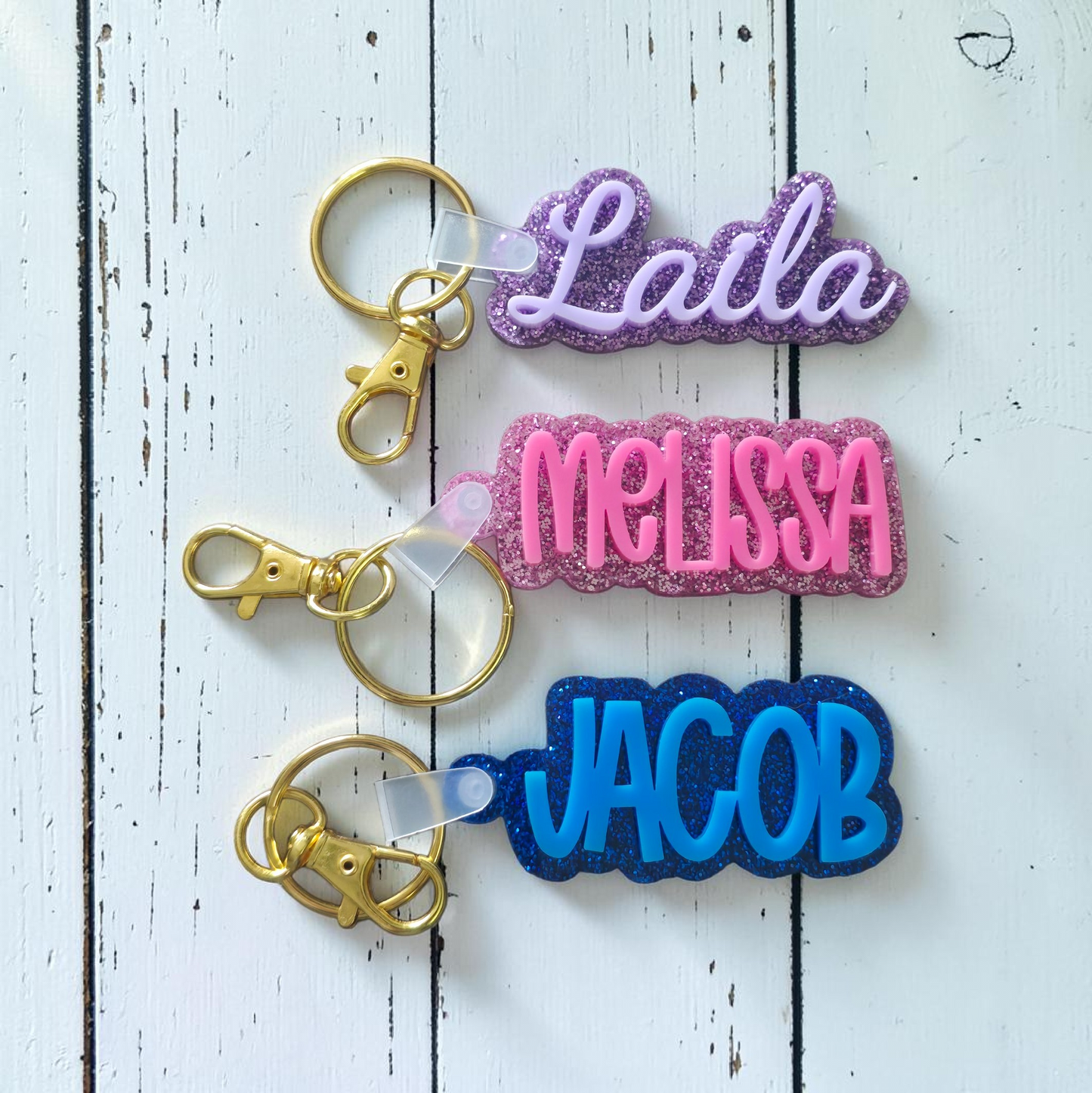Glitter acrylic keychain Personalized