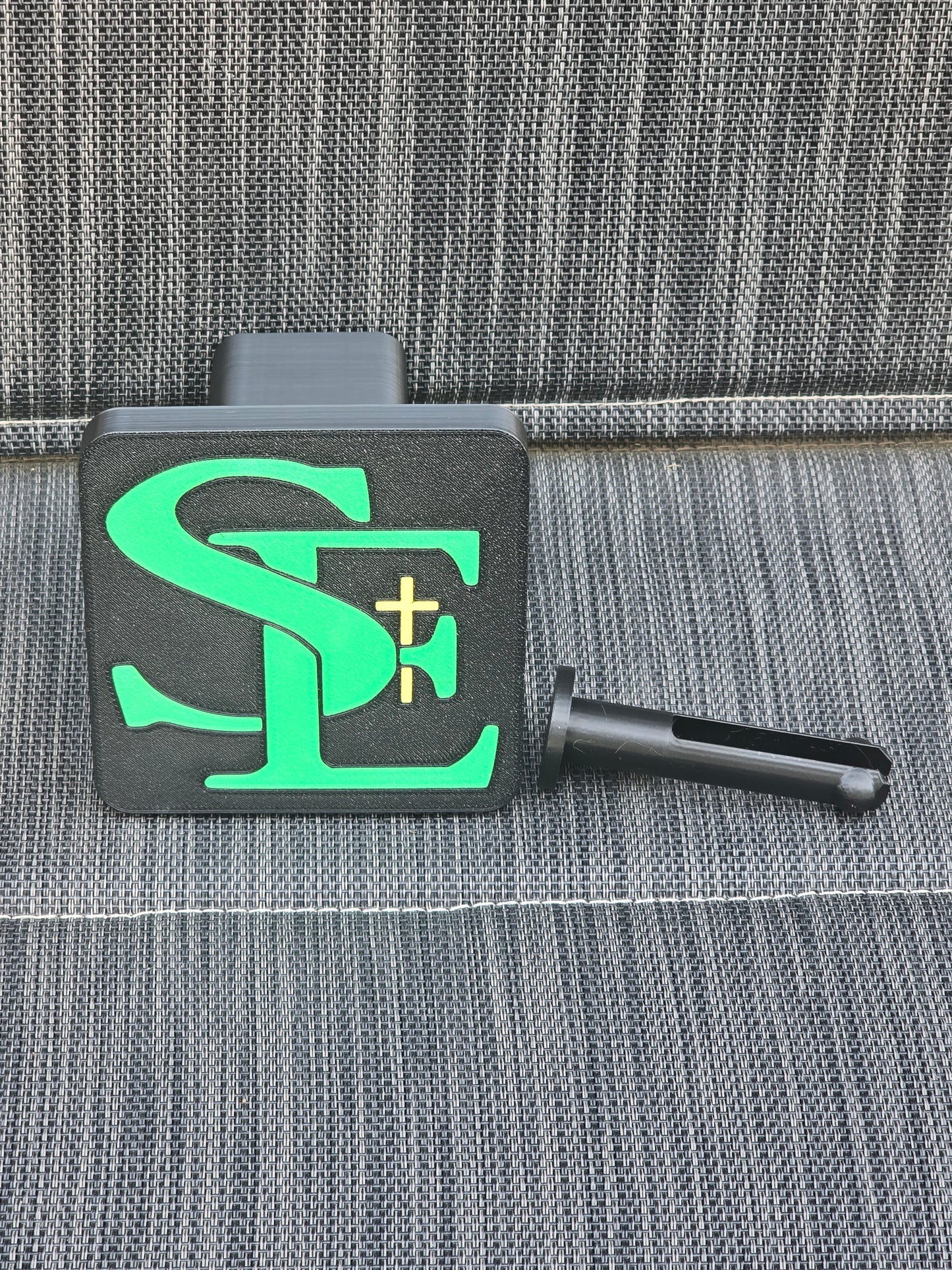 3D printed SE Logo hitch cover St Edmond Prom
