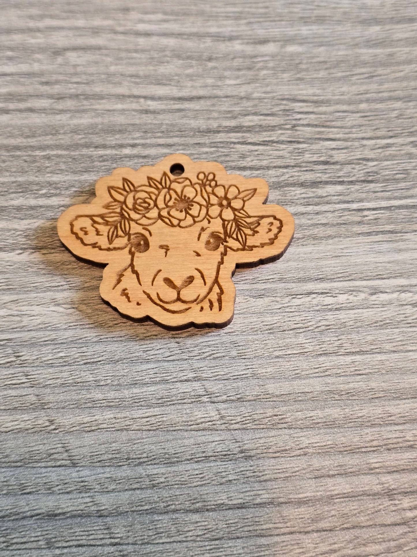 Floral animal keychains