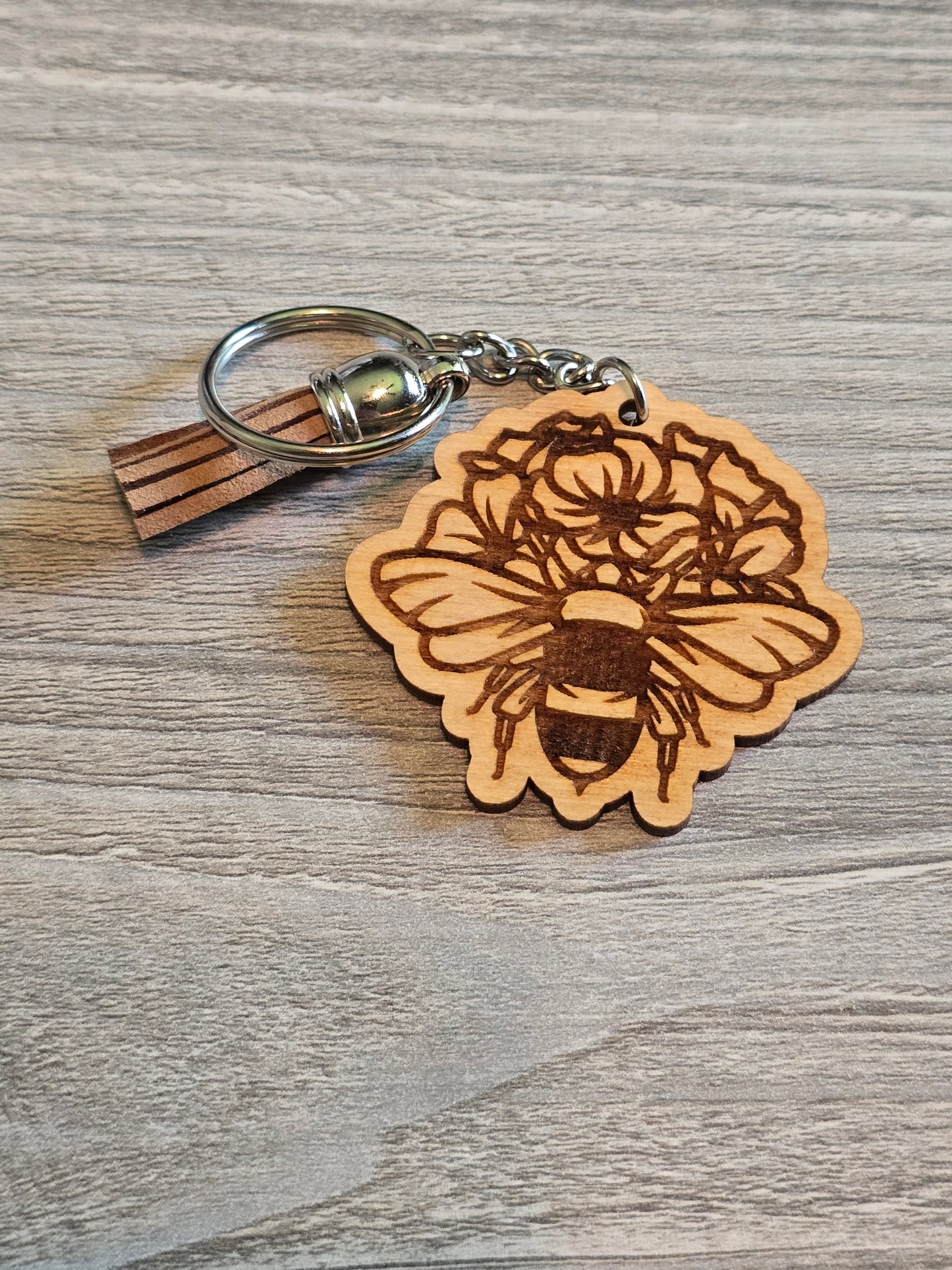 Floral animal keychains