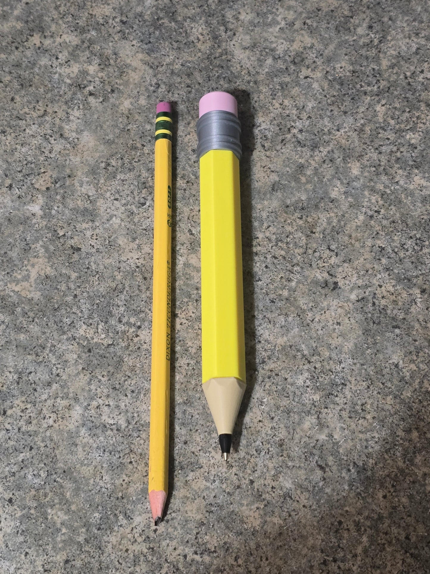 3D printed & UV printed Oversize pencil Pen with lid personalized