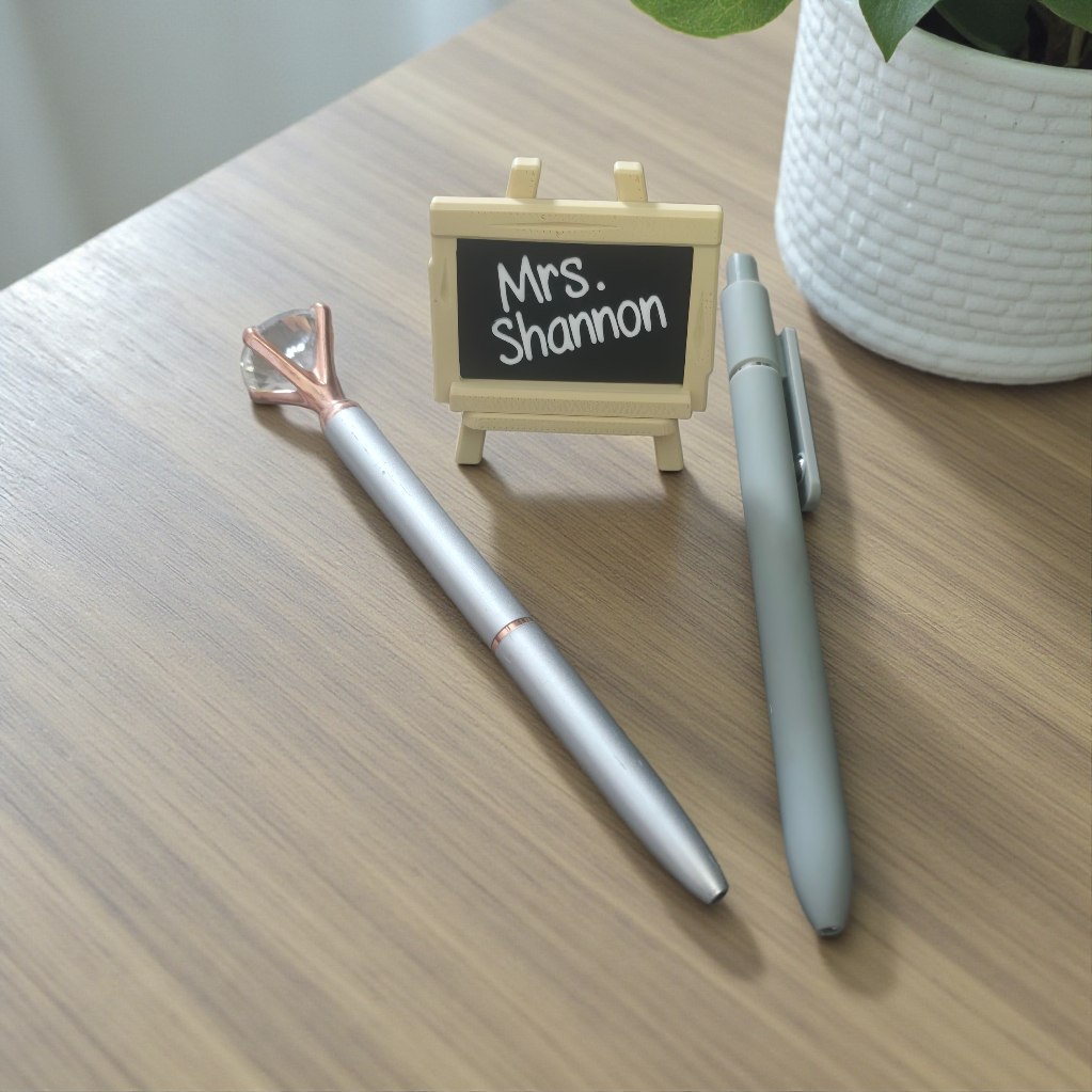 3D Printed small easel teacher sign Personalized