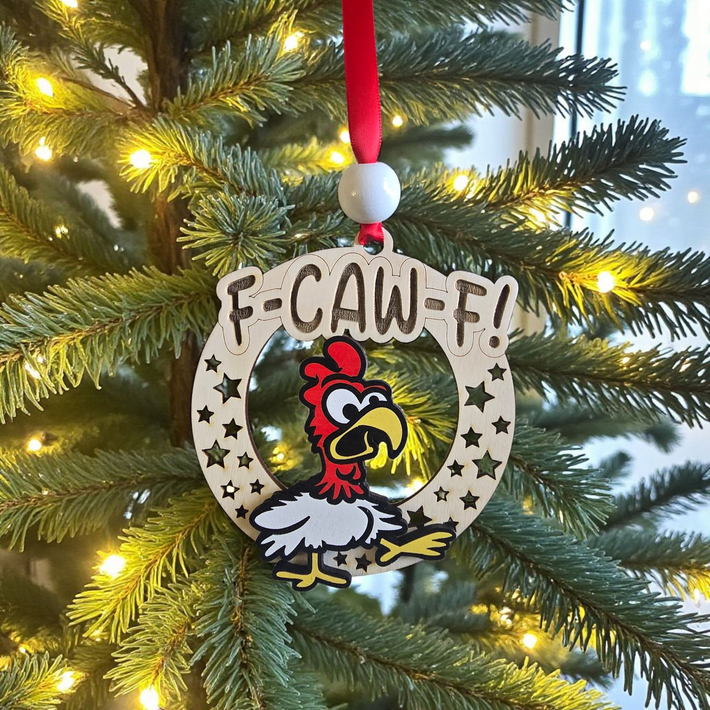 Cheeky F-CAW-F Christmas Ornament