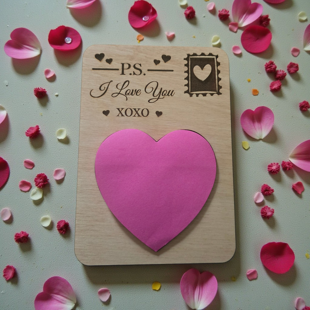 P.S. I Love You XOXO sticky note holder