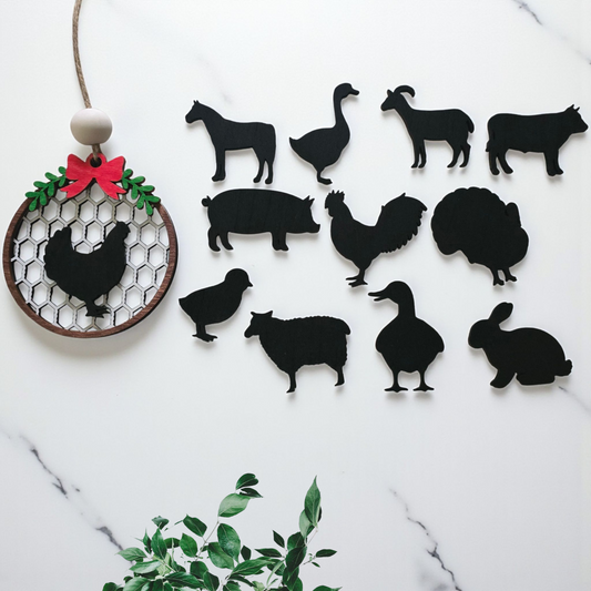 Chicken Wire Farm Animal Christmas Ornament