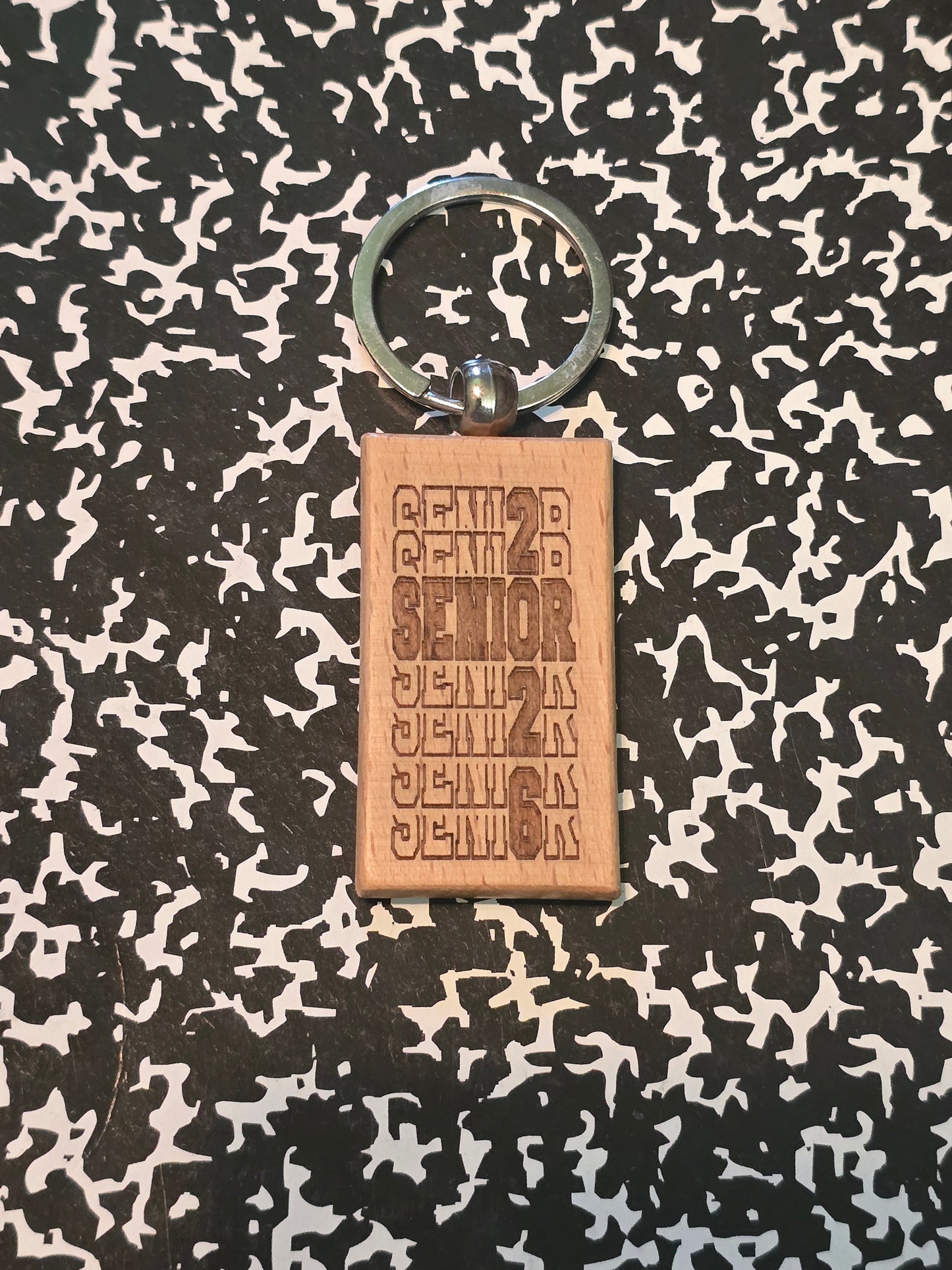 Senior 2026 wooden keychain