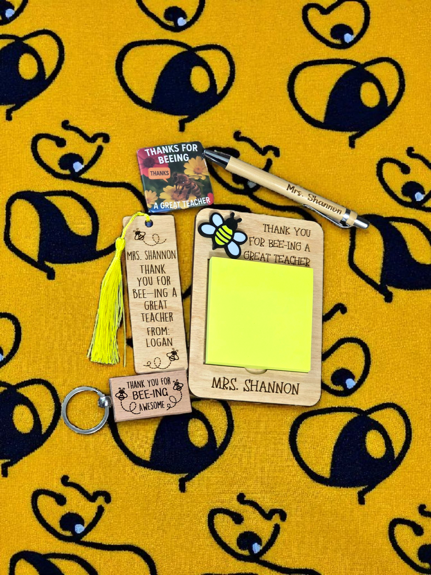Bee Bundle Teacher Gift Set personalized