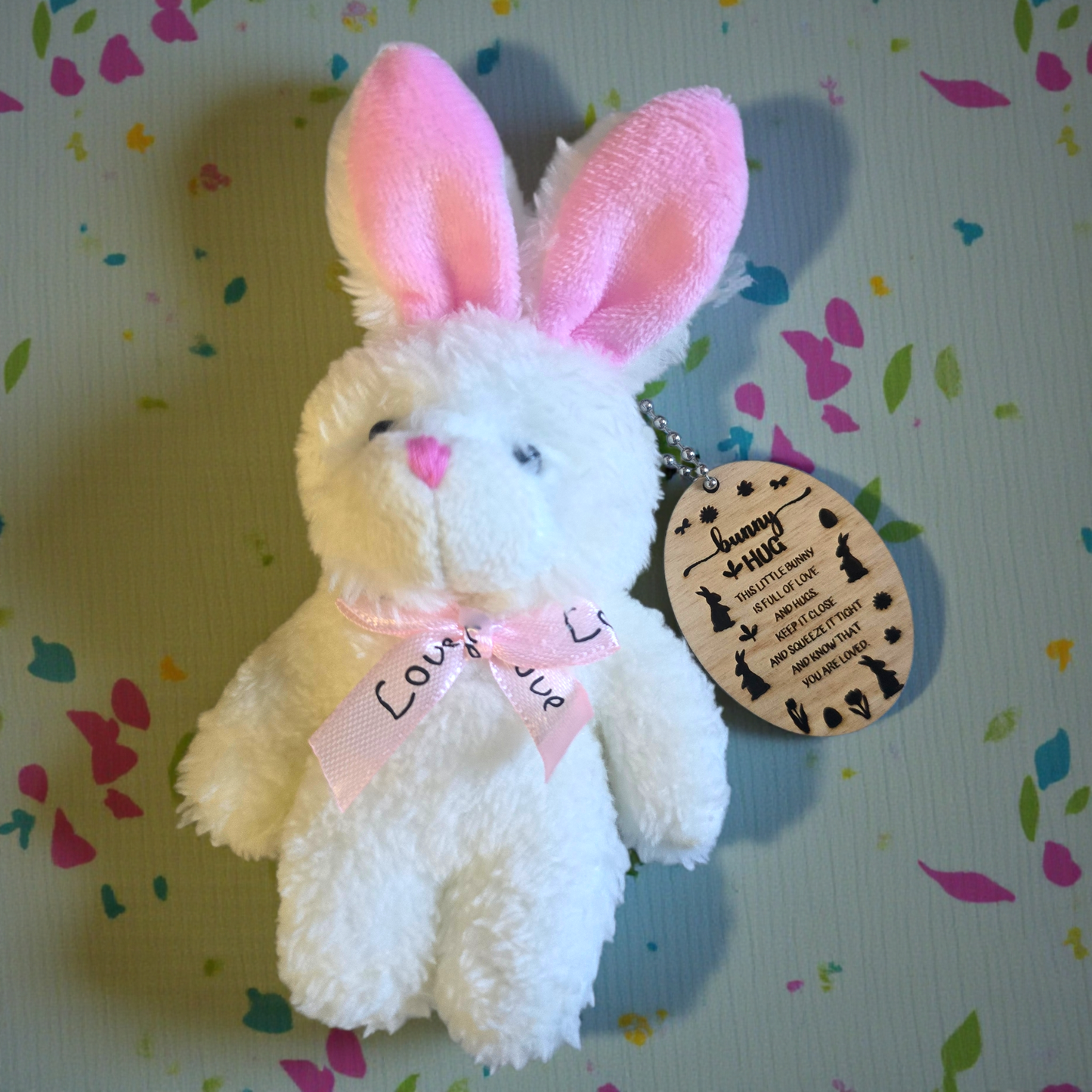 Keychain Bunny Hug for Easter