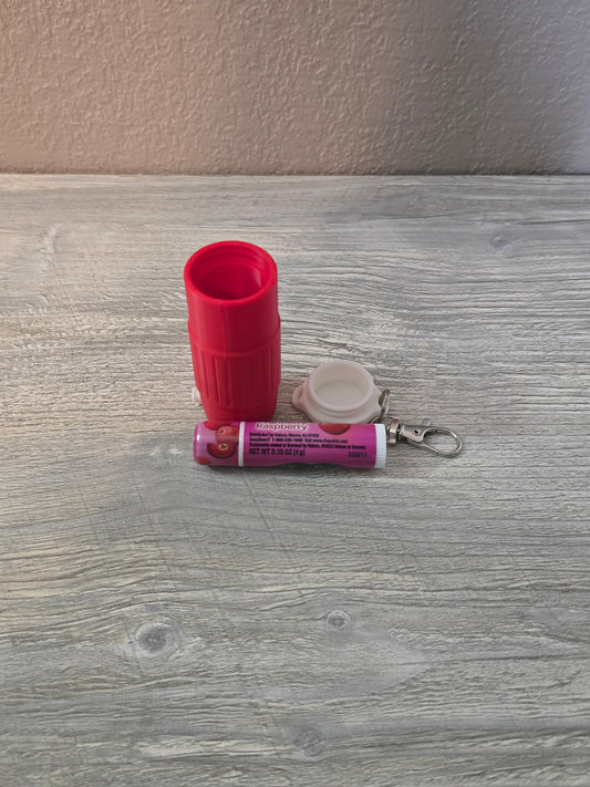 3D printed lip balm holder cooler keychain